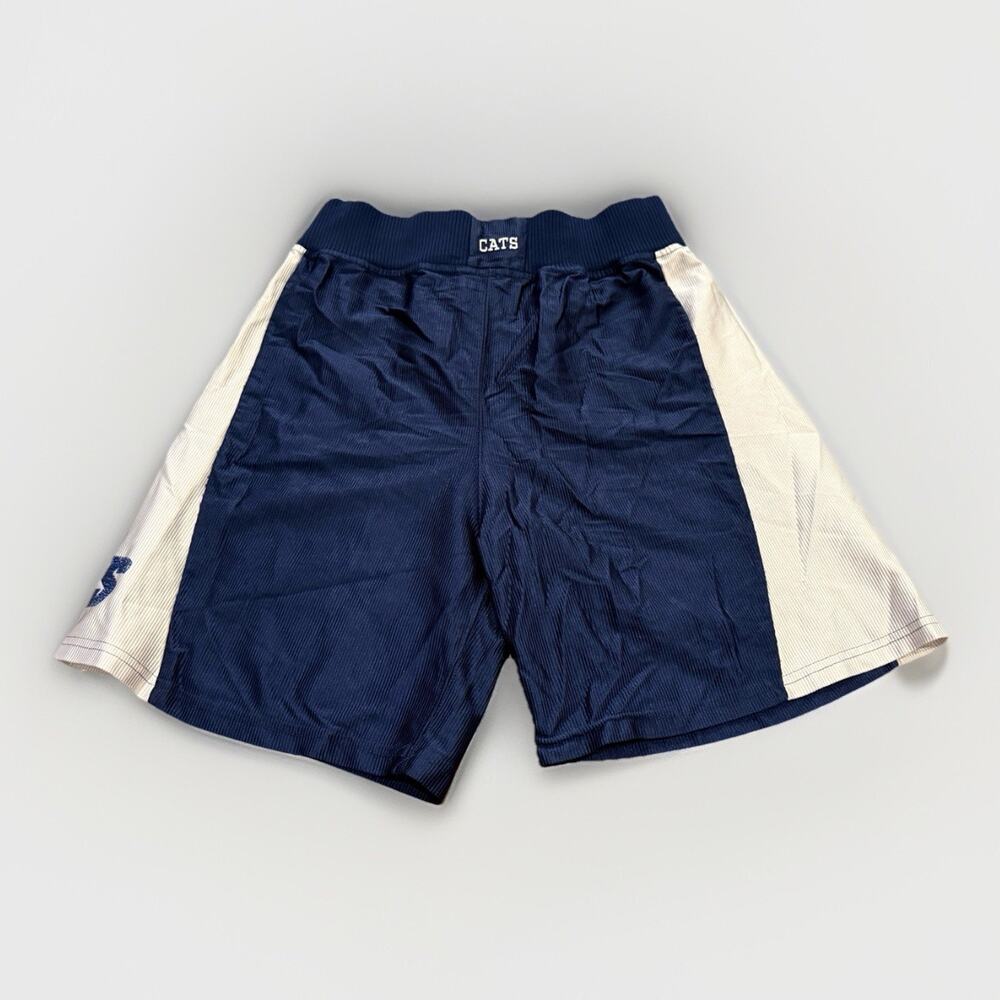 Vintage Betlin Mens Blue White “CATS” Athletic Basketball Shorts XL Made in USA